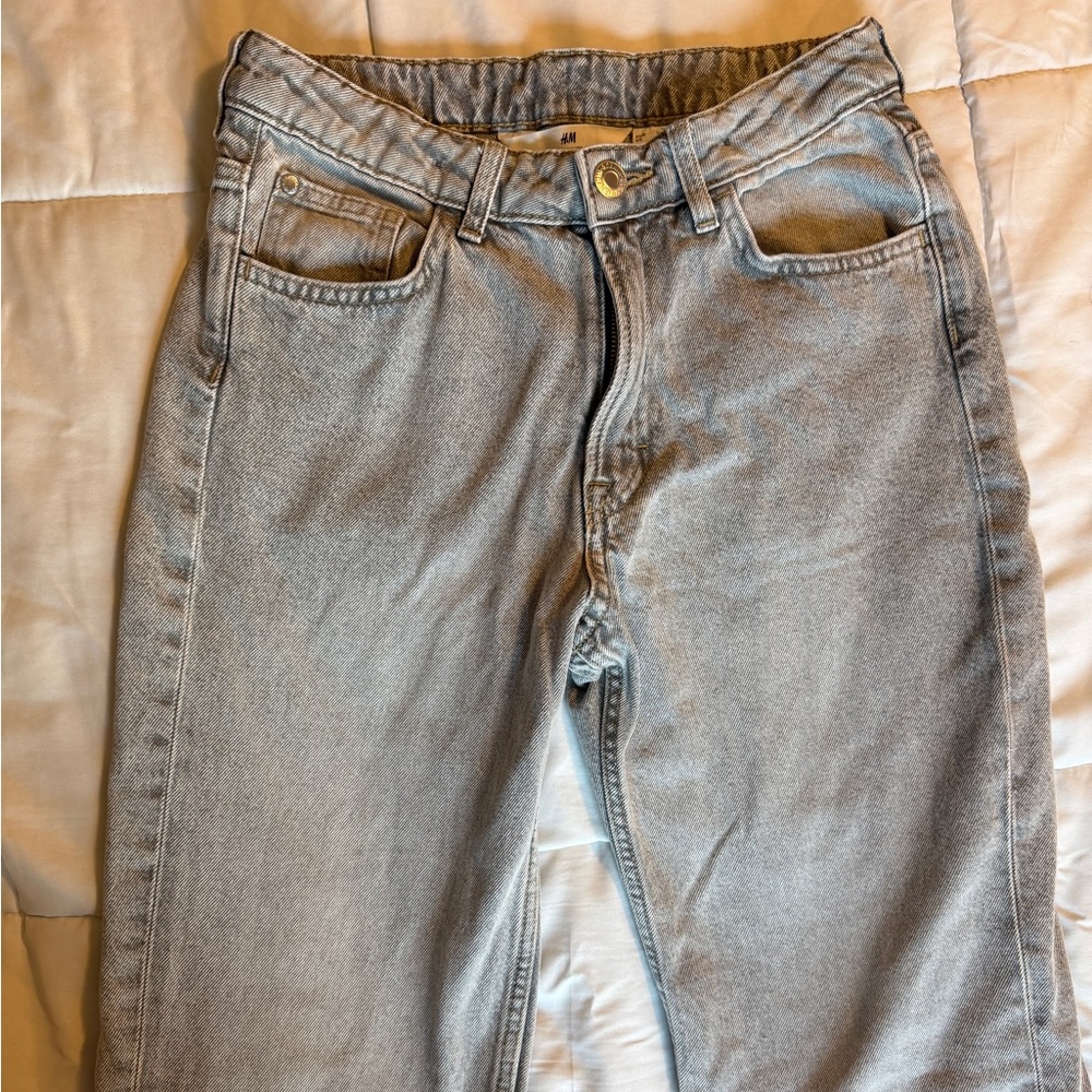 H&M YOUTH Stonewashed Gray Relaxed Jeans